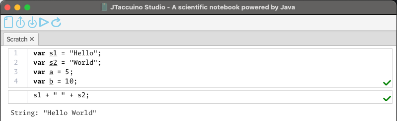 Using variables defined in the first block