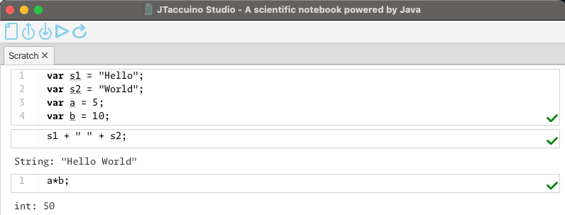 Other use of variables defined in the first block